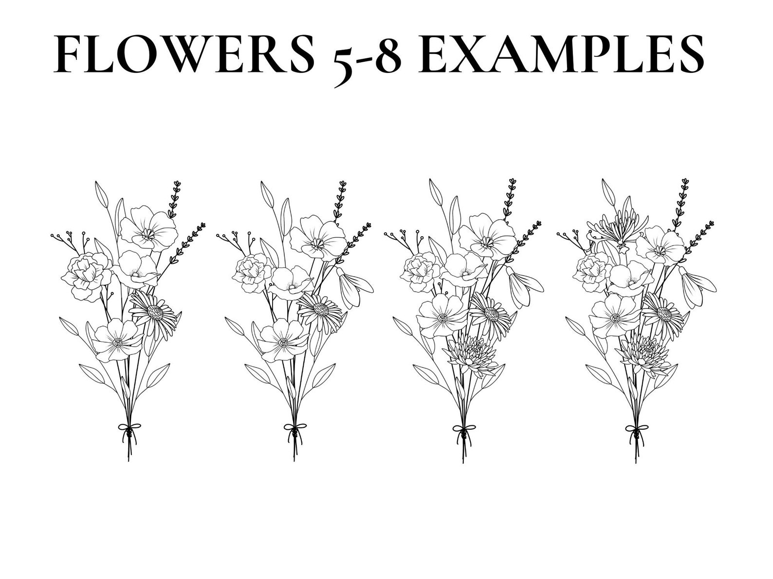 Geburtsblume Tattoo Design Geburtsmonat Blume SVG Wildblume Etsy