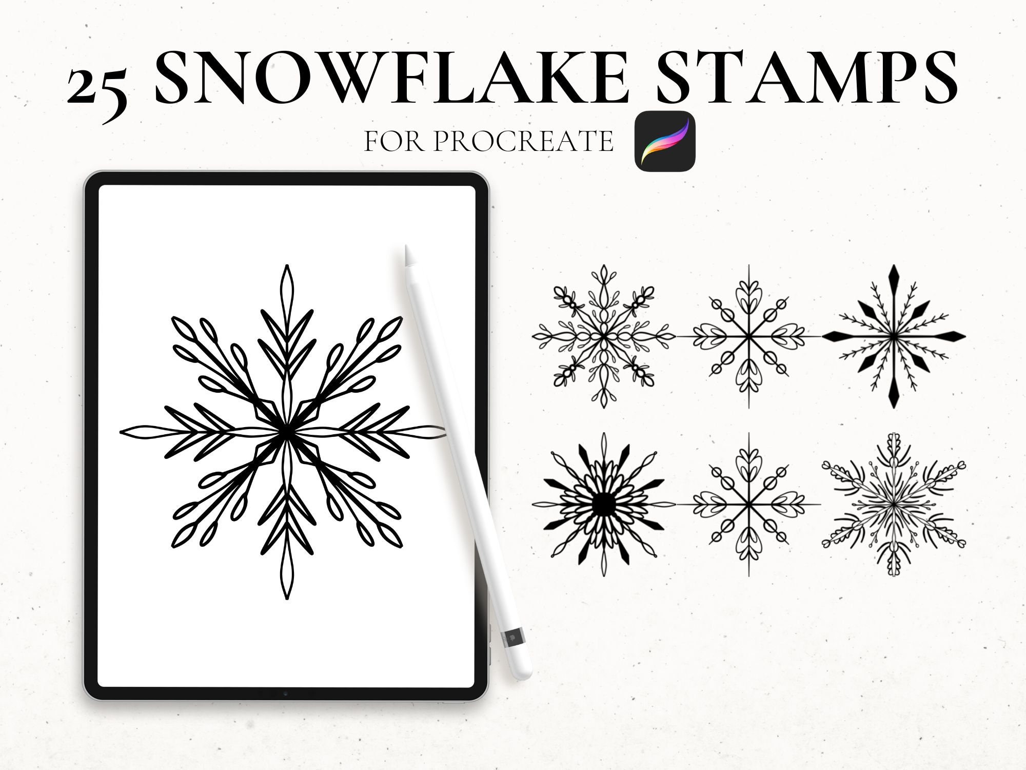 Snowflake Stamp I Pottery Stamp Set I Polymer Clay Stamp I