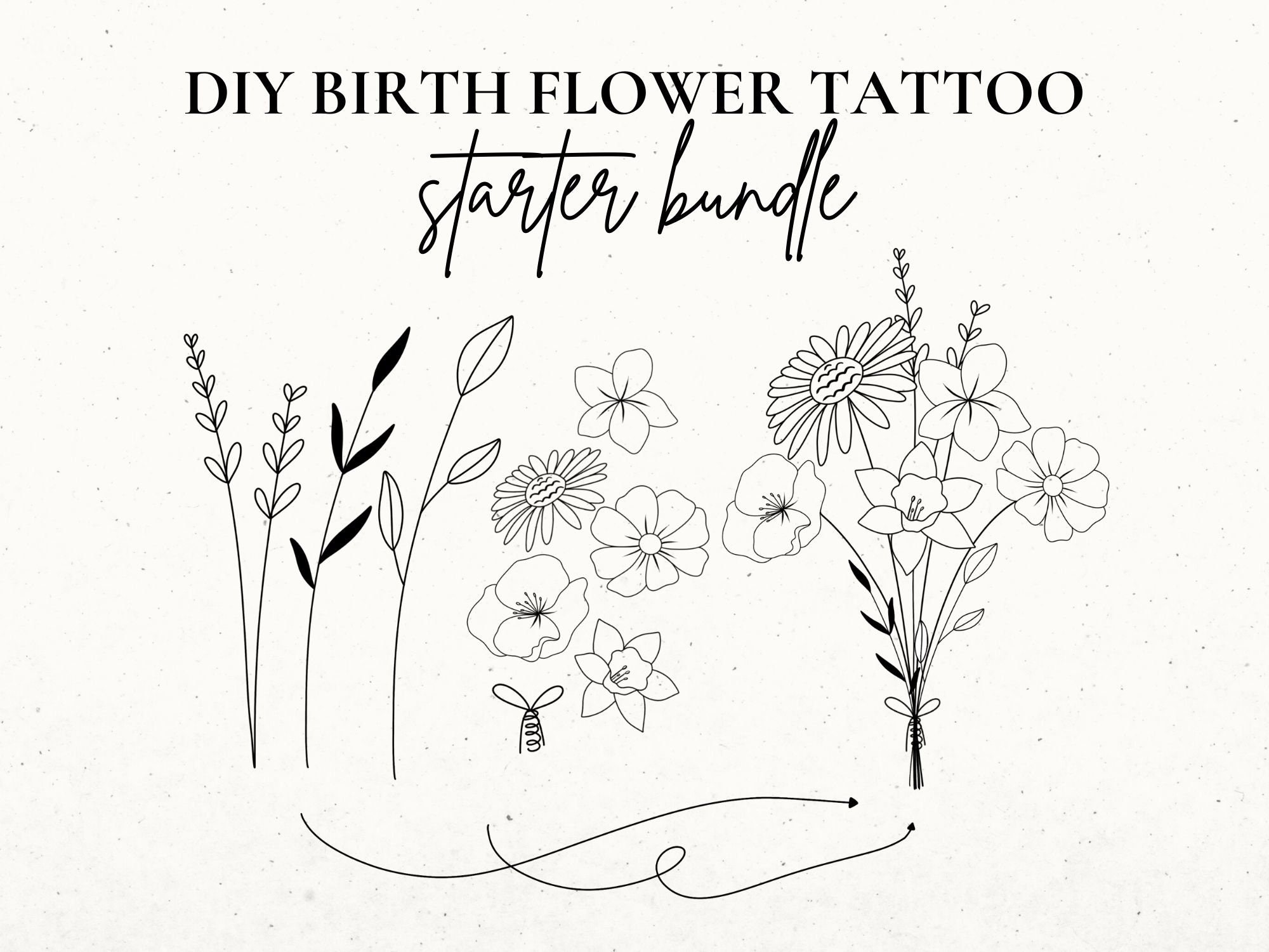 6. July Birth Flower Tattoo Sleeve - wide 4