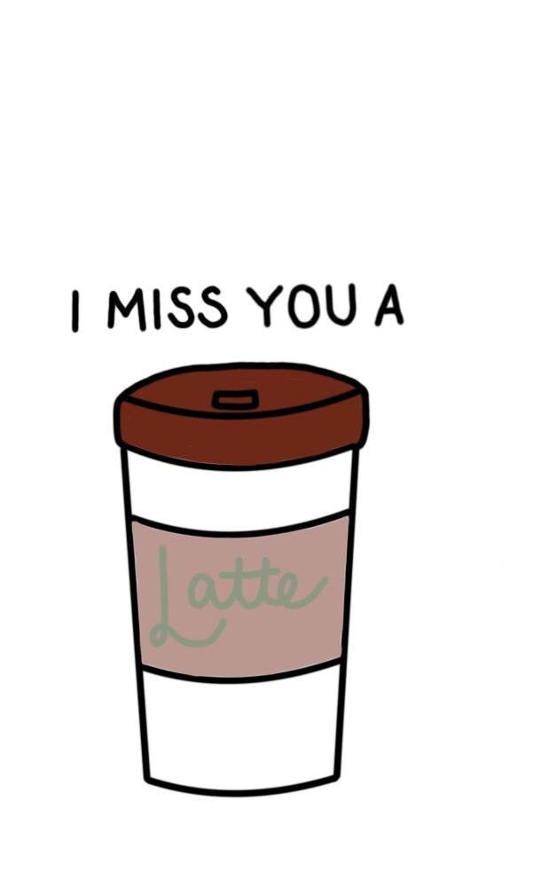 Miss You Card Miss You a Latte | Etsy