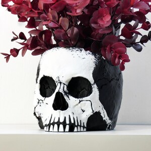 Whimsigoth Skull Planter - Haunted Mansion Decor & Gothic Plant Pot / Witchy Goth Gift