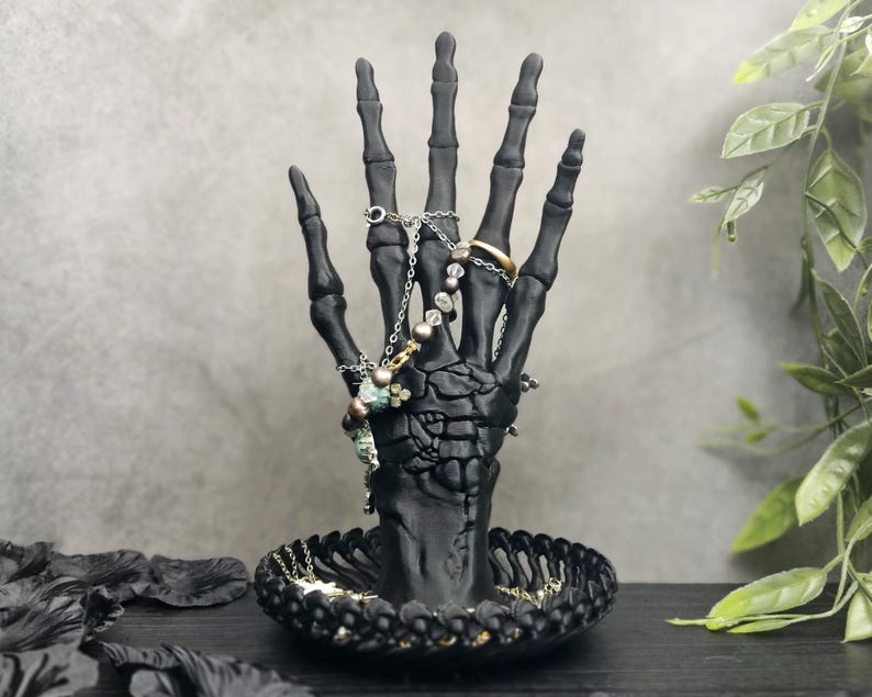 Skeleton Hand Coat Rack Gothic Skeleton Hand Jewelry Organizer: Dark Academia Ring Holder - Etsy