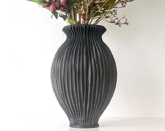 Seedpod Vase For Dried Flowers, Dry Pampas Grass & Artificial Flowers. Decorative and 3d Printed