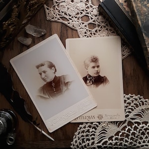 Two Set Of Ladies Portrait Style Late Victorian Era Cabinet Cards