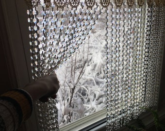 Crystal Curtain - Meditative Medallion Panels - Handmade, Prismatic, Custom SUN-LIGHTSHOW Suncatcher