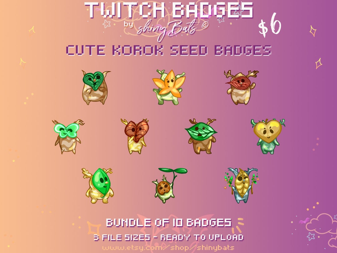 10 Korok Seed Sub Badges Instant Download Bundle for Affiliated or ...