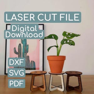 Blumentopf – Digitaler Download SVG - DXF - PDF - Laserschnitt-Dateien - Pflanzgefäß-Pläne