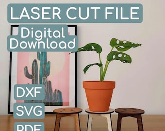 Plantenstandaard – digitale download SVG DXF-pdf-bestand – lasersnijbestanden – plattegronden plantenbak
