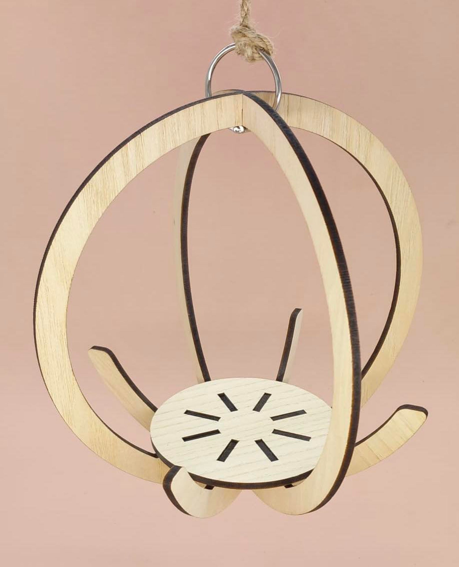 Wooden Circular Plant Hanger for Hanging/Trailing/Potted Plants - available in Ash/Oak/Walnut