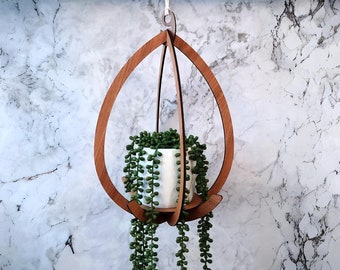 Wooden Droplet Plant Hanger - 3 Sizes Available - Ash, Oak, and Walnut Finish