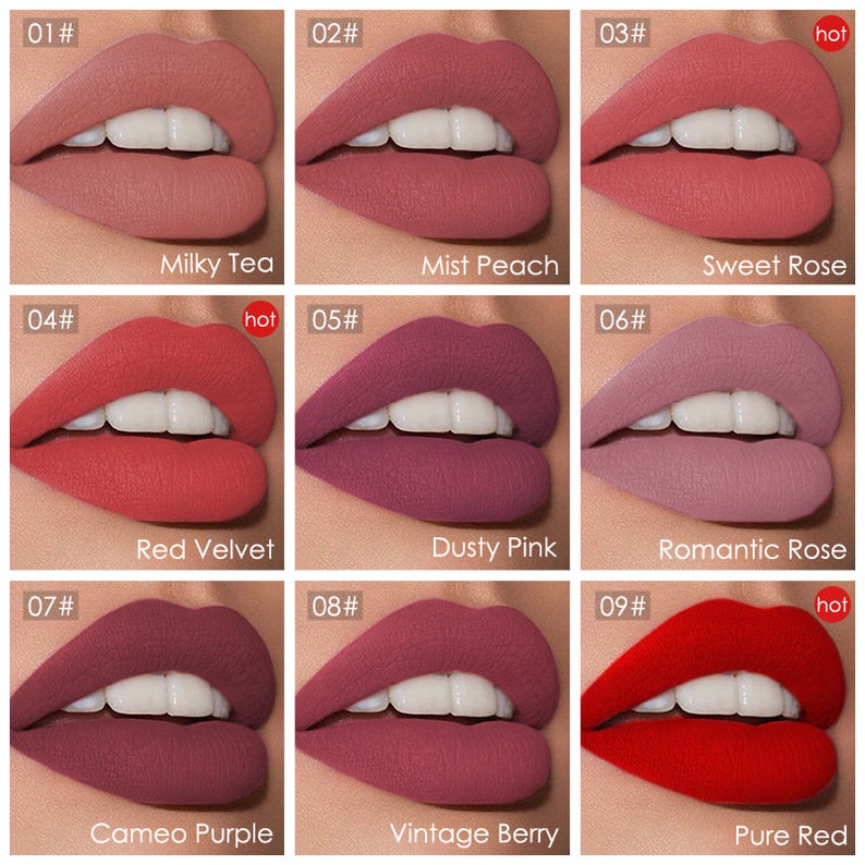Matte Velvet Liquide Lipsticks / Waterproof / long-lasting / | Etsy