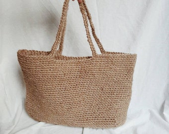 Handmade Aneth Jute bag, Large Bag, Crochet Bag, Handmade bag, Beach Bag, Crochet Tote Bag, Jute Bag, Jute tote