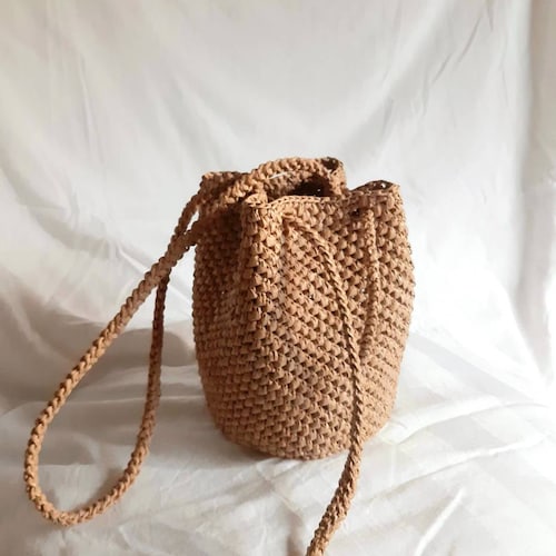 Handmade Lucia Raffia Bucket Bag Crochet Bag Straw Bag | Etsy UK