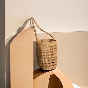 Handmade Manon Raffia Basket bag, Raffia Bag, Handmade bag, Crochet bag, Handmade crochet bag, Basket bag, Raffia Crochet Bag, Straw bag