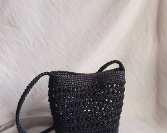 Handmade Manon Raffia Basket bag, Raffia Bag, Handmade bag, Crochet bag, Handmade crochet bag, Basket bag, Raffia Crochet Bag, Straw bag