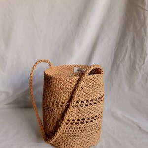 Handmade Charlie Raffia Basket bag, Raffia bag, Handmade bag, Crochet bag, Basket Bag, Straw bag image 3