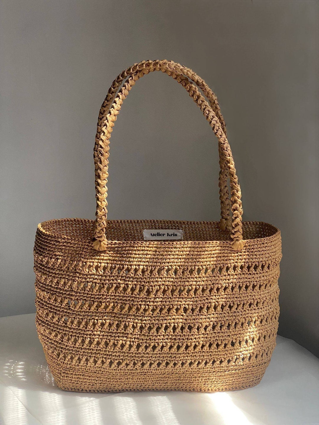 mero　room306 Braid Rattan Tote Bag Braided neoprene tote with detachable mini braided bag