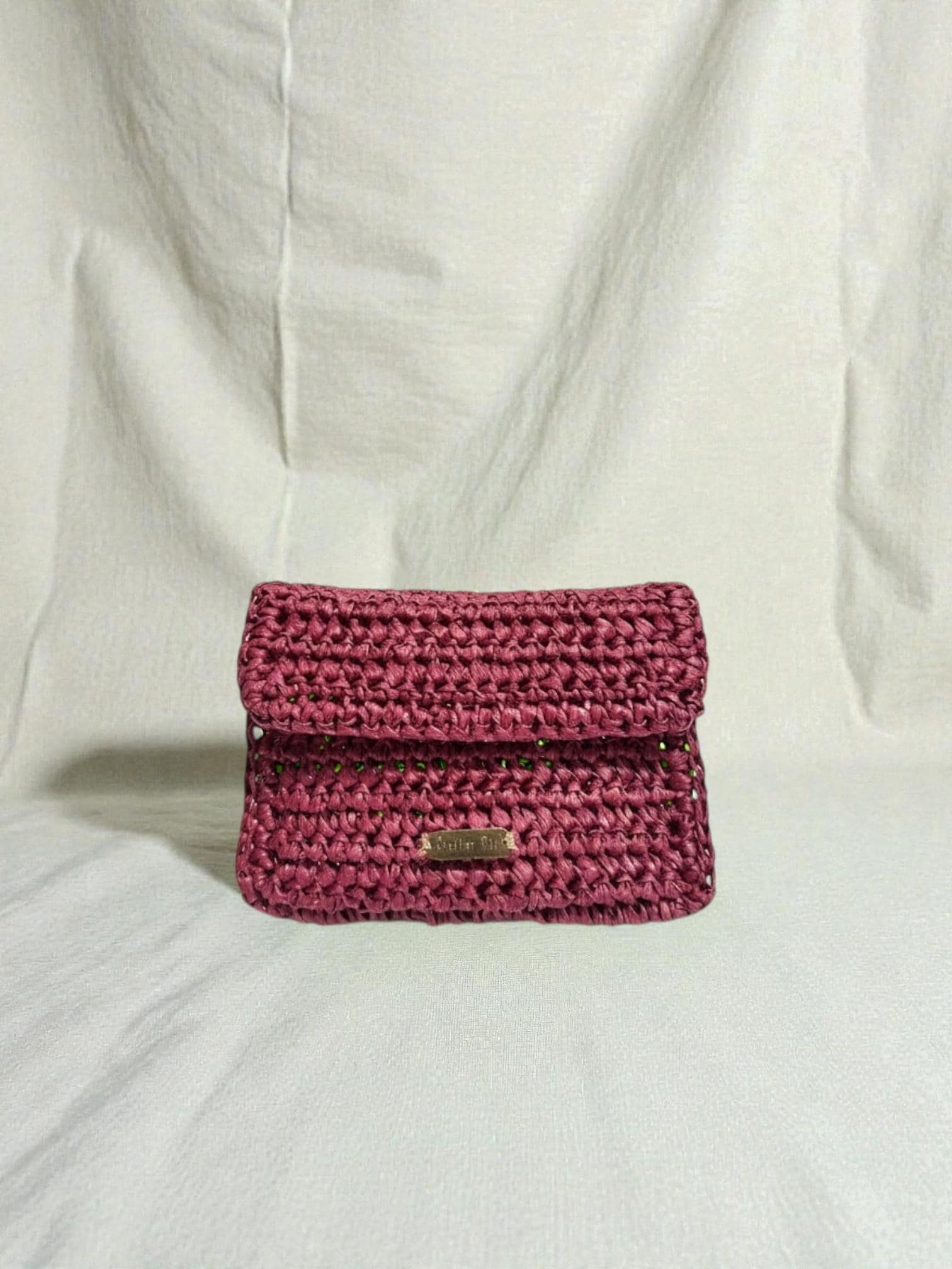 Handmade Crochet Raffia Mini Wallet, Coin Purse, Card Holder, Raffia ...