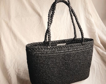 Handmade Astrid Raffia bag, Raffia bag, Handmade bag, Crochet bag, Straw Bag, Raffia tote bag, Basket bag, Tote bag