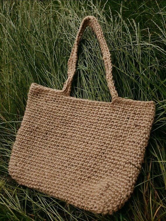 Handmade Aneth Jute bag, Crochet Bag, Handmade Bag, Jute Bag, Crochet Jute Bag, Crochet tote bag