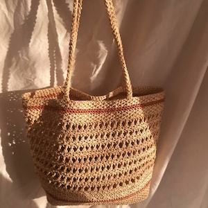 Handmade Stella Raffia bag, Raffia bag, Handmade bag, Crochet bag, Straw Bag, Basket bag, Tote bag, Large tote bag, Raffia Tote