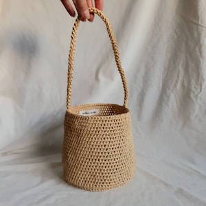 Handmade Lilou Raffia Basket bag, Crochet bag, Raffia Bag, Handmade bag, Small Raffia bag, Basket Bag, Bucket Bag, Straw Bag