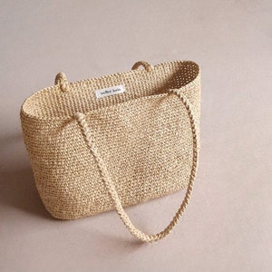 Handmade Elin Raffia bag, Raffia bag, Handmade bag, Crochet bag, Straw Bag, Raffia tote bag, Basket bag, Tote bag