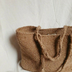 Custom Knitting Bag, Knitting Jute Bag, Knitting Project Bag, Yarn Tote  Bag, Grandma Birthday, Personalised Bag, Large Jute Bag, Crochet Bag 