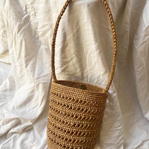Handmade Manon Raffia Basket bag, Raffia Bag, Handmade bag, Crochet bag, Handmade crochet bag, Basket bag, Raffia Crochet Bag, Straw bag