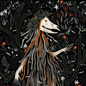 Konsttryck från Cornwall: Solstice Folkkonst Illustration Målning