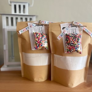 COOKIE MIX BAGS Yields 18-20 Cookies Party Favors Gifts Holidays Chocolate Chip, M&M, Snickerdoodle, Sugar Cookie more Sugar Sprinkle Dip