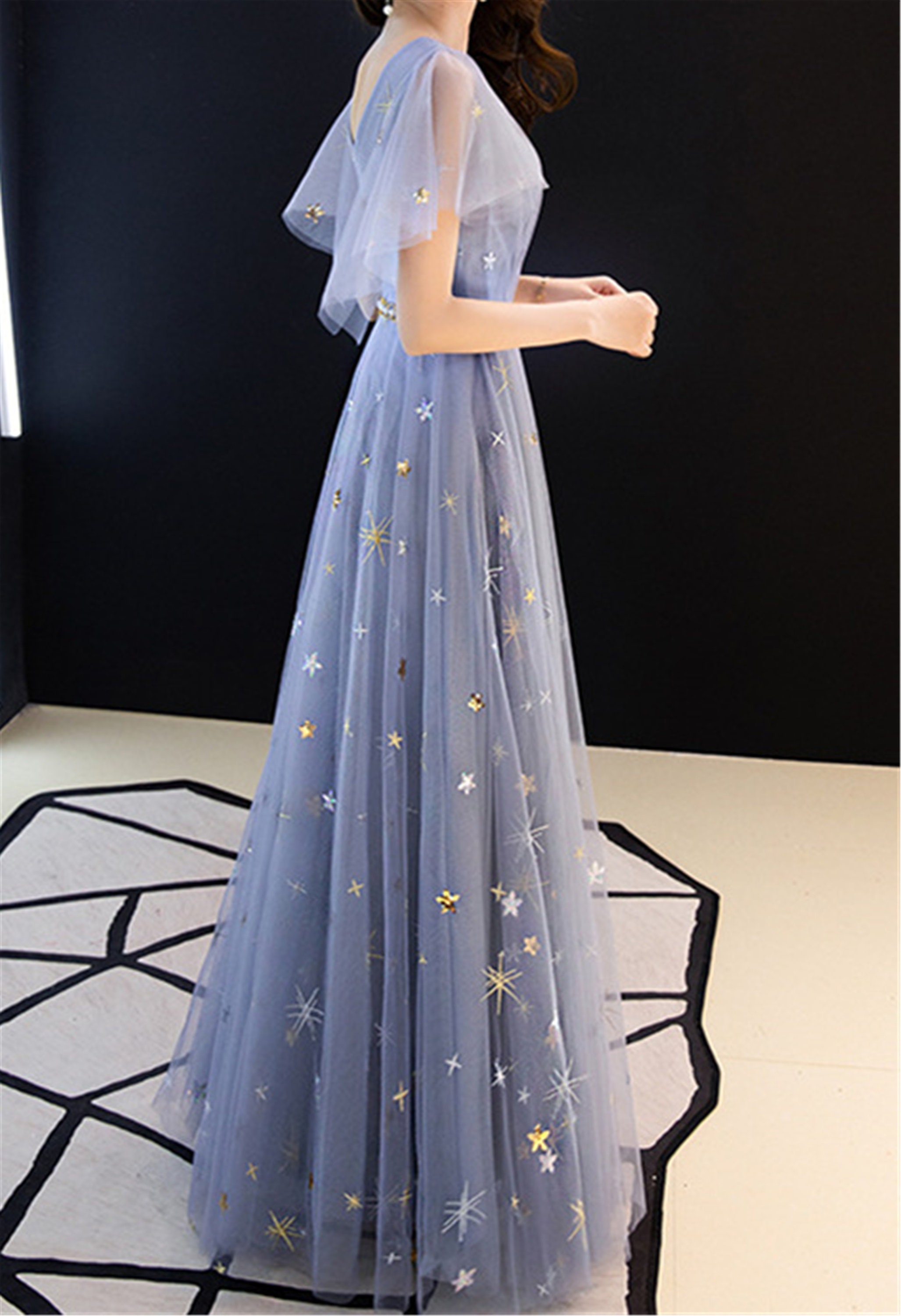 Tulle Fairy Prom Dress For Women/VNeck Long Party Dress Etsy