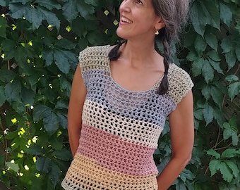 CraftWrx Classic Tank Top Pattern - PDF ONLY - Beginner crochet pattern size inclusive