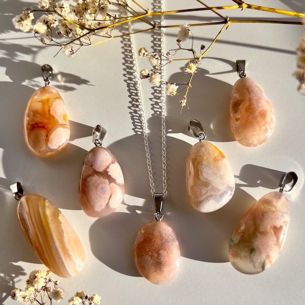 Flower Agate Halskette | Blumenachat