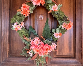 Handcrafted Cottagecore Floral Wreath, Whimsical Fairy Decor