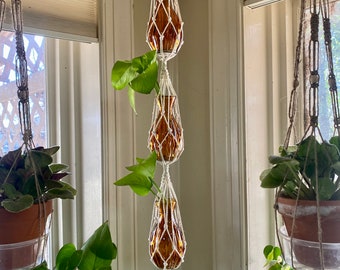 Copper Colored Glass Three Tiered Propagation Station