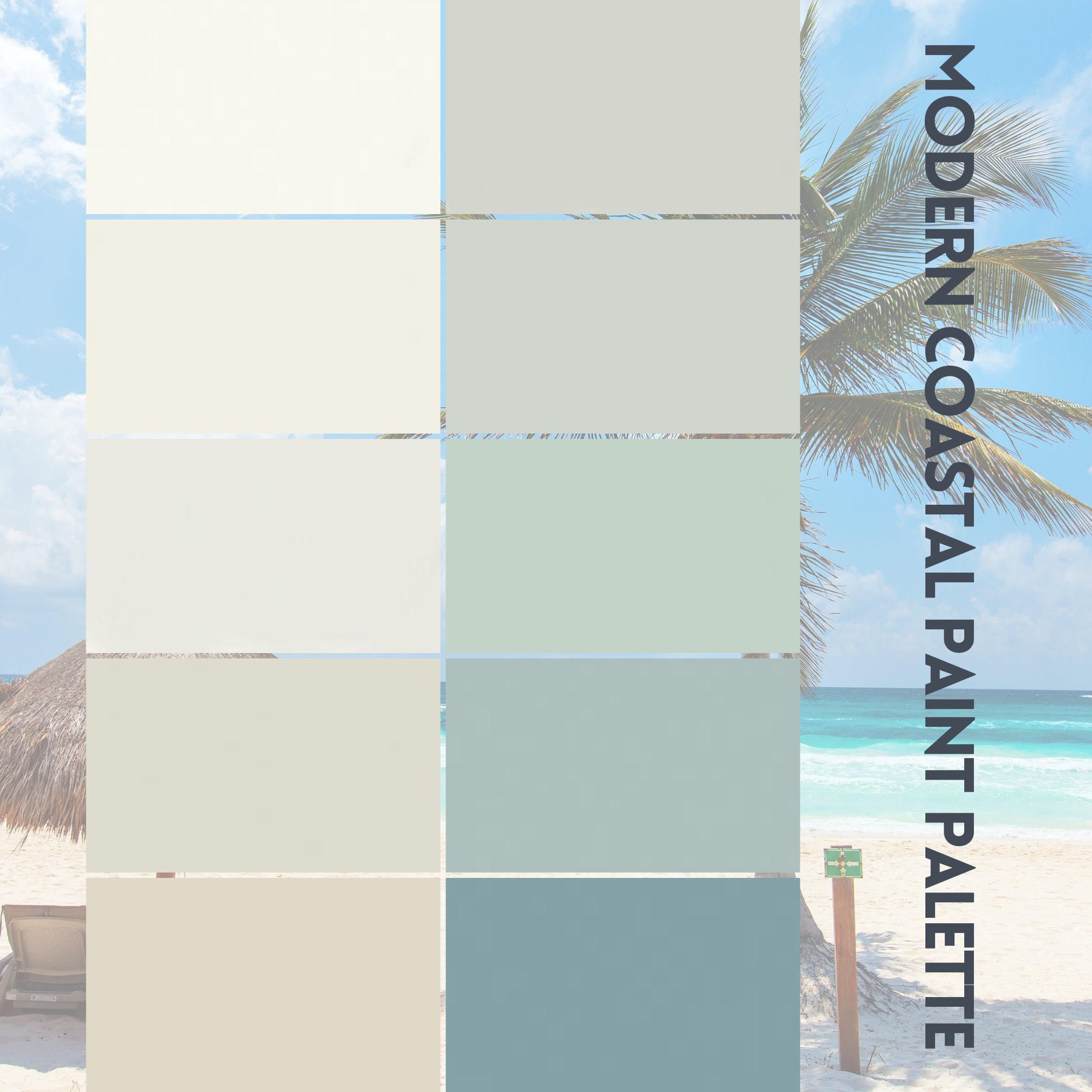 Modern Coastal Paint Palette Benjamin Moore Color Palette Cottage Home