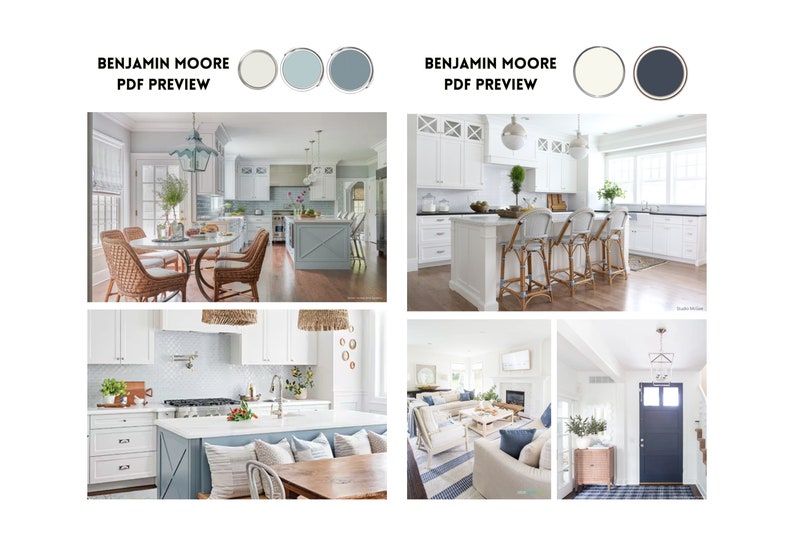 Benjamin Moore Coastal Beach Paint Palette Whole Home Interior Water 