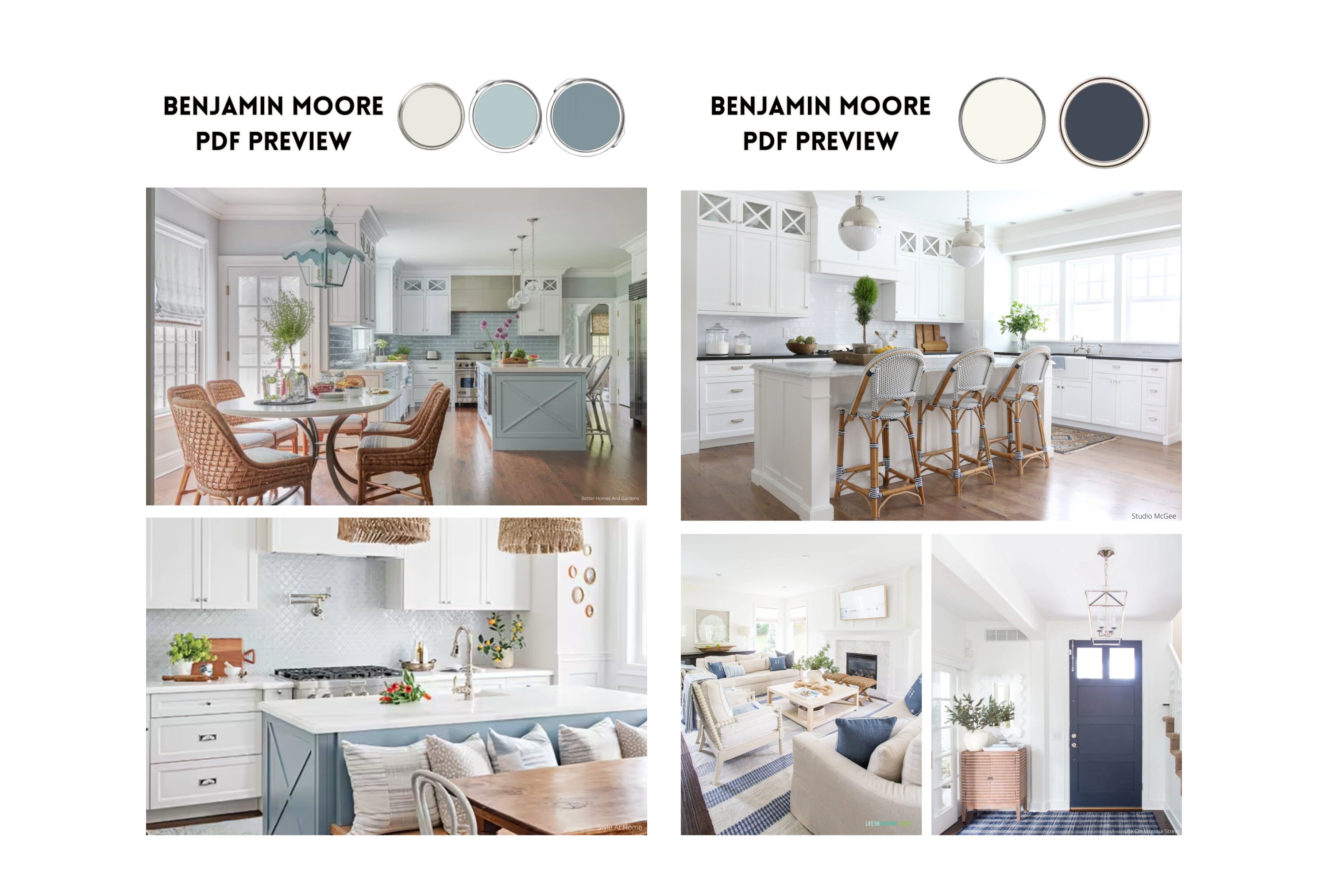 Benjamin Moore Coastal Beach Paint Palette Whole Home Interior Water