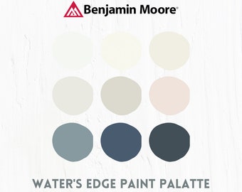 Benjamin Moore Waters Edge Paint Palette Coastal Cottage Color Palette 2024 Interior House Paint Coastal Farmhouse Paint Scheme Beach House