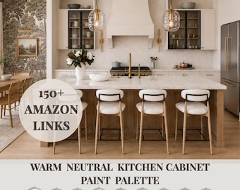 Kitchen Mood board Earthy Home Decor Neutral Kitchen Cabinet Color Beige Modern Organic Interior Idea Off White Paint Palette Muted Greige