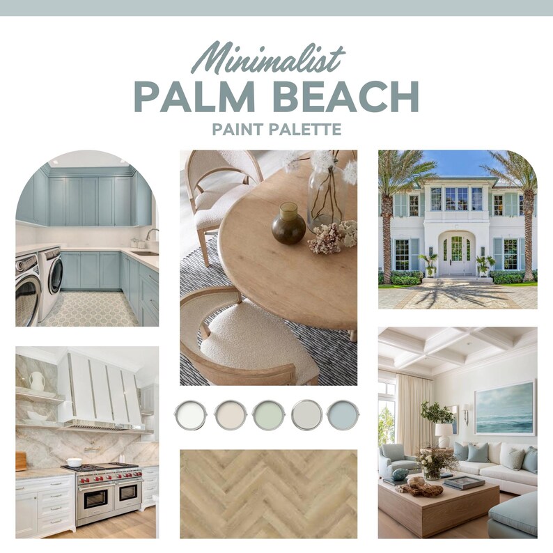 Mediterranean Coastal Paint Color Palette Palm Beach Color Scheme ...