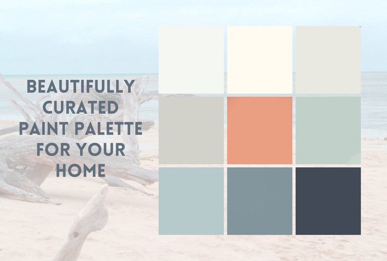 Benjamin Moore Coastal Beach Paint Palette Whole Home Interior Water
