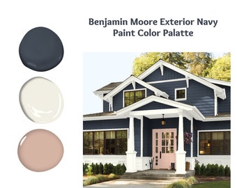 Marine Außenfarbe Farbschema Blaue Außenfarbe Benjamin Moore Bauernhaus Außenfarbe Küstenfarbe Blaue Farbe Sofortiger Download