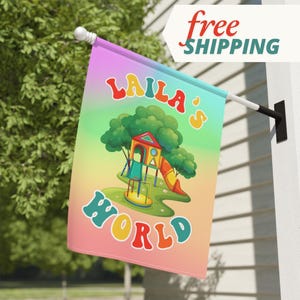 Outdoor Girl Flag Playhouse Accessories Personalized Outdoor Flag Play house Sign Custom Playground Decoration Clubhouse Welcome Banner Gift