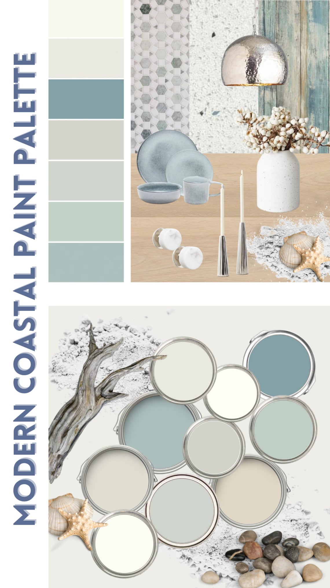 Modern Coastal Paint Palette Benjamin Moore Color Palette Cottage Home