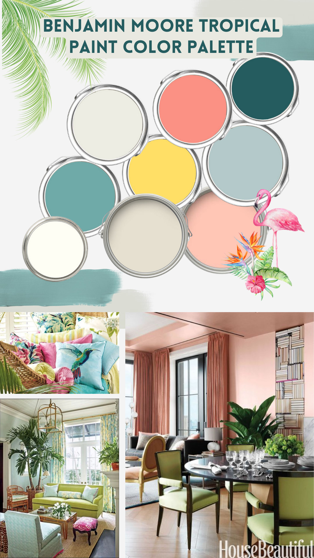 Tropical Paint Caribbean Benjamin Moore Paint Palette Bedroom Green ...