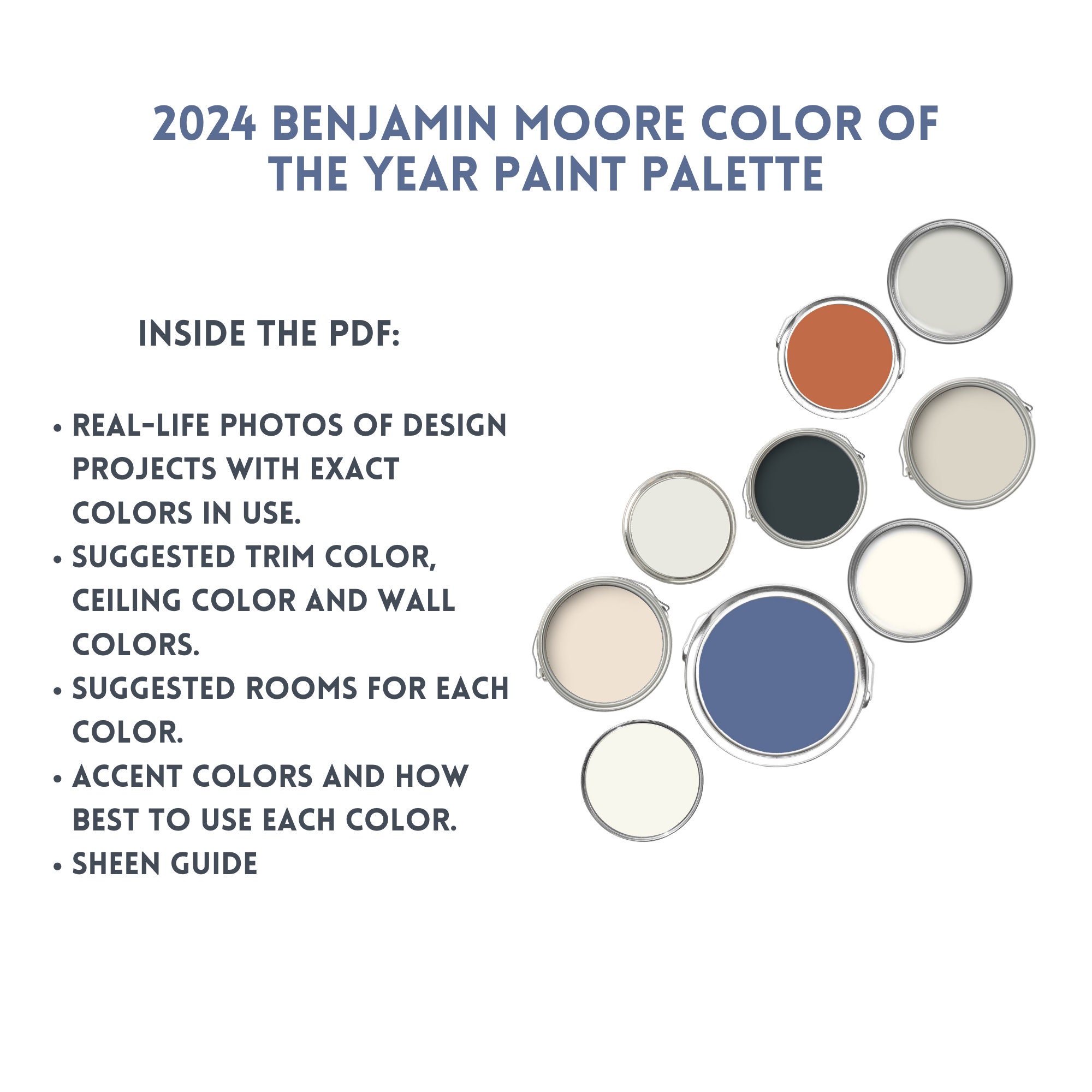 Benjamin Moore 2024 Color of the Year Paint Palette for Kitchen Blue