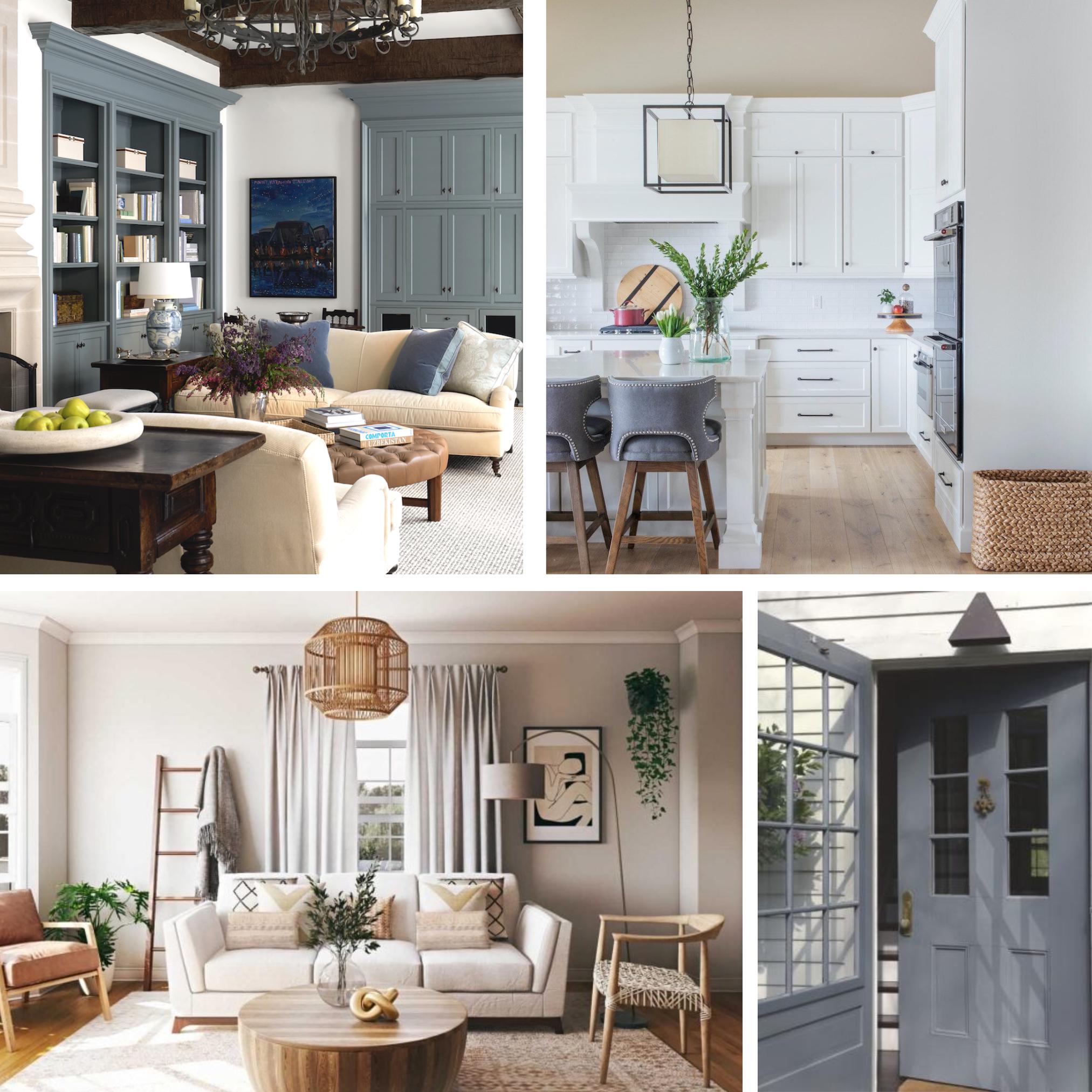 Benjamin Moore Blue Paint Color Palette Calm Coastal Kitchen Color ...