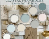 Coastal Farmhouse Color Palette Benjamin Moore Paint Scheme Living Room Blue Color Beach House Palette Cottage Interior Green And Blue Paint